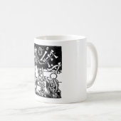 死んだのの骨組先生そして学生"日" コーヒーマグカップ (正面右)
