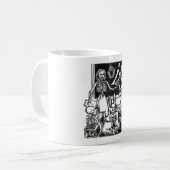 死んだのの骨組先生そして学生"日" コーヒーマグカップ (正面左)