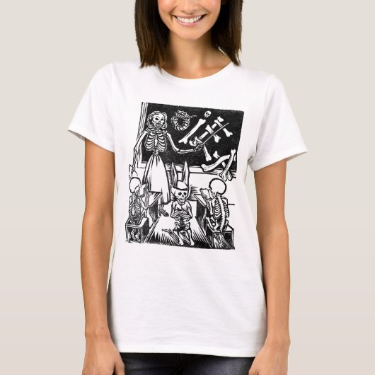 死んだのの骨組先生そして学生"日" Tシャツ (正面)