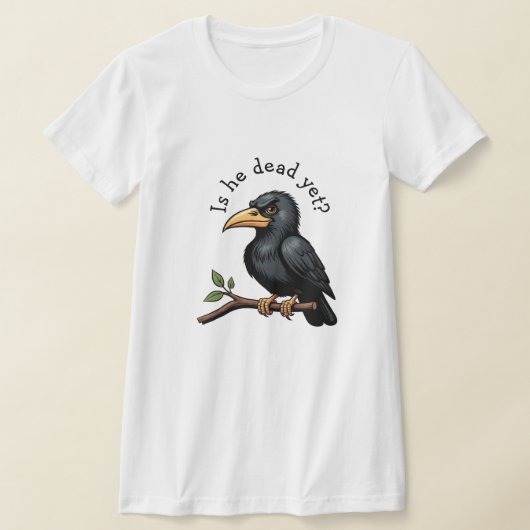 死んだの?冗談キツツキ Tシャツ (レイダウン)