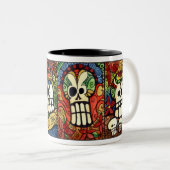 死んだの/Dia de los Meurtos Mugの日 ツートーンマグカップ (正面右)