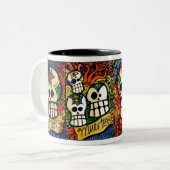 死んだの/Dia de los Meurtos Mugの日 ツートーンマグカップ (正面左)