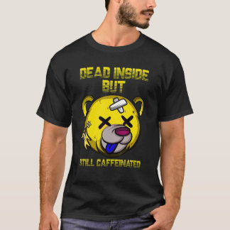 死んだようだけどまだカフェイン中毒 かわいいクマ コーヒー Tシャツ
