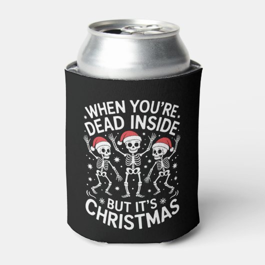 死んだらクリスマス スケルトン クリスマス 缶クーラー (缶正面)