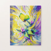 死んだイラクサの花を持つ花束油 ジグソーパズル (縦)