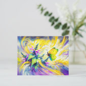 死んだイラクサの花を持つ花束油 ポストカード (スタンド正面)