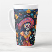 死んだカラフルデザイン カフェラテマグ (左アングル)