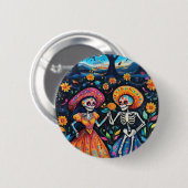 死んだカラフルデザイン 缶バッジ (正面&裏面)