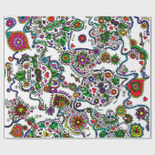 死んだキャンディのスカル包装紙 ラッピングペーパー (フラット)