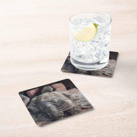 死んだキリスト、マンテグナへの嘆き スクエアペーパーコースター (インサイチュ)