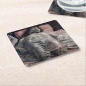 死んだキリスト、マンテグナへの嘆き スクエアペーパーコースター (アングル)