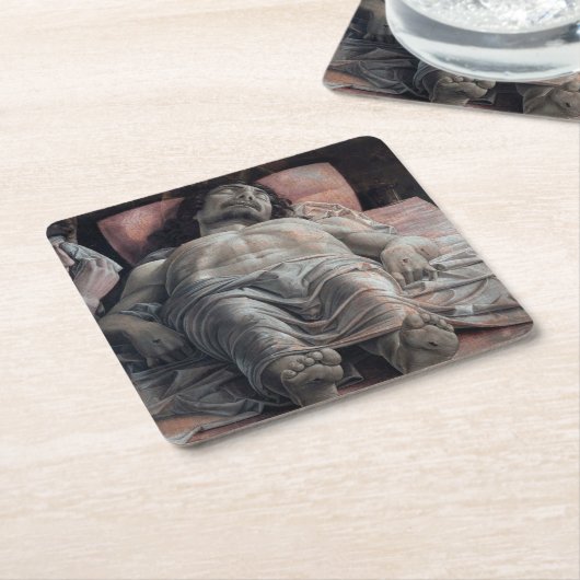 死んだキリスト、マンテグナへの嘆き スクエアペーパーコースター (アングル)