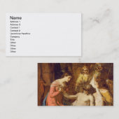 死んだキリスト(油oの哀悼の勉強 名刺 (正面/裏面)