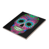 死んだグランジな砂糖のスカルのカラフルな日 タイル (側面)