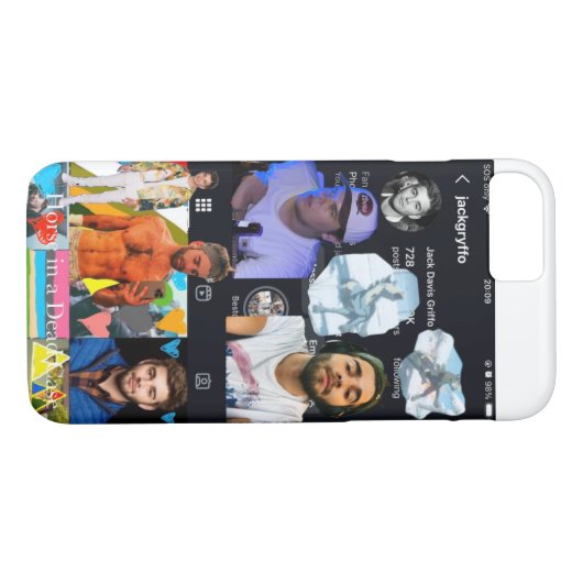 死んだケースの馬iPhoneケース Case-Mate iPhoneケース (裏面(横))