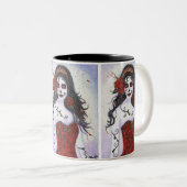 死んだコーヒーマグの日By Renee L. Lavoie ツートーンマグカップ (正面右)