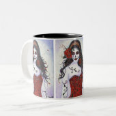 死んだコーヒーマグの日By Renee L. Lavoie ツートーンマグカップ (正面左)