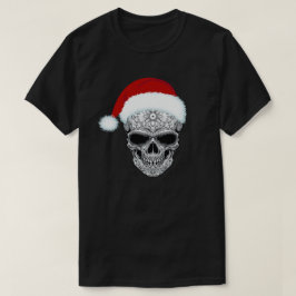 死んだサンタハット砂糖スカルクリスマス Tシャツ