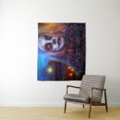 死んだスカルの少女とジャック・オ・ランタンの日 タペストリー (インサイチュ)