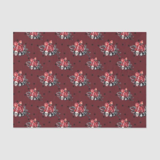 死んだスカルの日(デザイン47赤シリーズ) 薄葉紙 (正面)