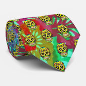 死んだスカルの日 – 黄色の砂糖スカルタイ ネクタイ (ロール)