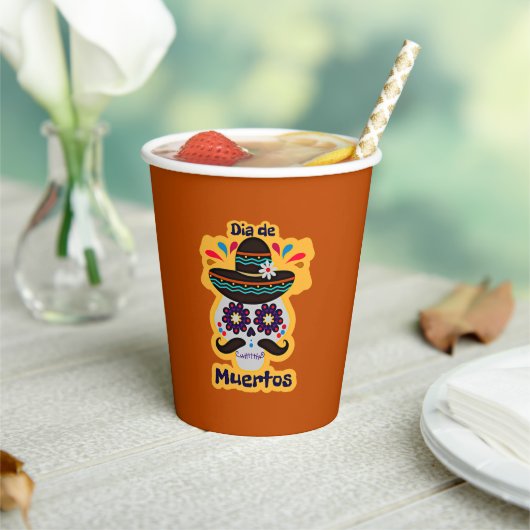 死んだスカルハットフラワーファミリーキッズ 紙コップ (インサイチュ)