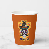 死んだスカルハットフラワーファミリーキッズ 紙コップ (裏面)