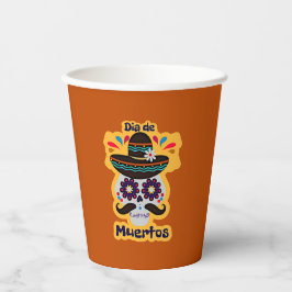 死んだスカルハットフラワーファミリーキッズ 紙コップ