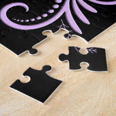 死んだスカル紫のバラのトリプルブラックデイ ジグソーパズル (側面)