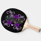 死んだスカル紫のバラのトリプルブラックデイ 卓球ラケット (横)