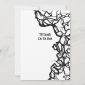 死んだスカル花嫁及び新郎のゴシック様式日 招待状 (裏面)