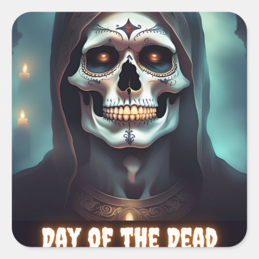 死んだスカル スクエアシール (正面)