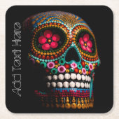 死んだスカル スクエアペーパーコースター (正面)