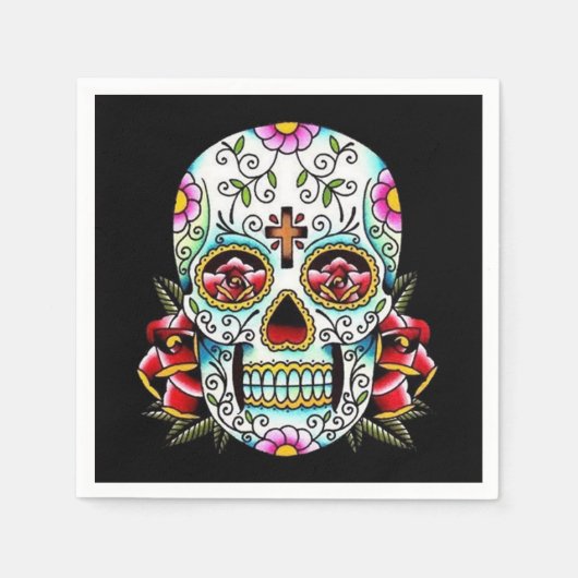 死んだスカル スタンダードカクテルナプキン (正面)