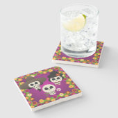 死んだスカル ストーンコースター (横)