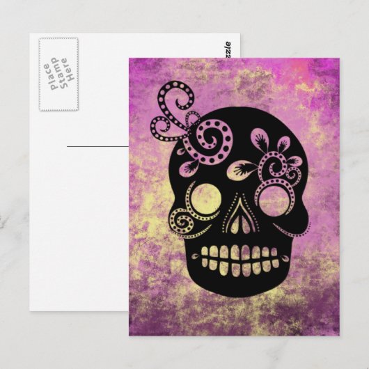 死んだスカル ポストカード (正面/裏面)