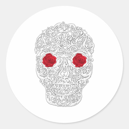 死んだスカル ラウンドシール (正面)