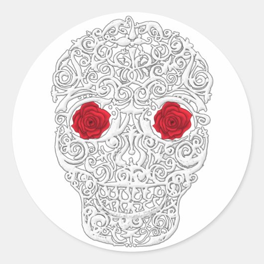 死んだスカル ラウンドシール (正面)