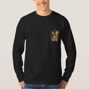 死んだスカル/燃えるようなハートのワイシャツの日 Tシャツ