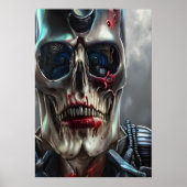 死んだスカルlポートレート | AIアートポスター ポスター (正面)