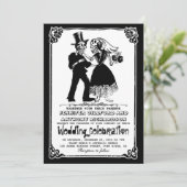 死んだスケルトンのカップル結婚式招待状 招待状 (スタンド正面)