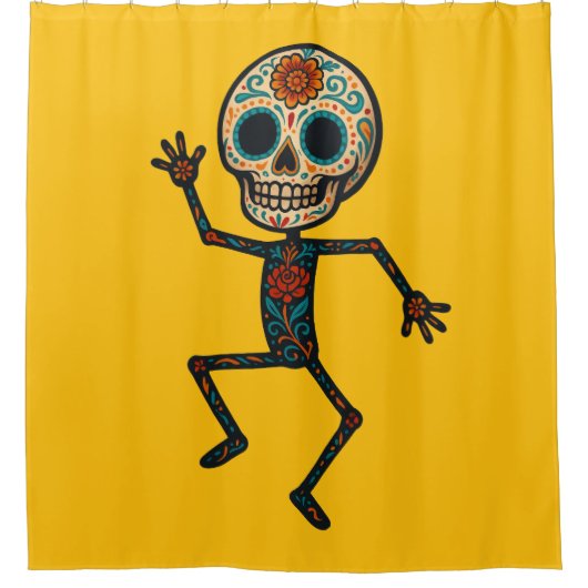 死んだスケルトンのシャワーカーテンの日 シャワーカーテン (正面)