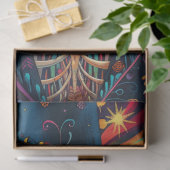 死んだスケルトンのデコペ鮮やかージ日 薄葉紙 (ギフト)