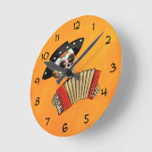 死んだスケルトンの日エル・マリアチ ラウンド壁時計 (傾斜)