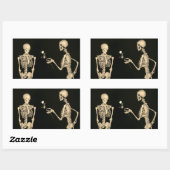 死んだスケルトンシールのハロウィーンの日 長方形シール (シート)