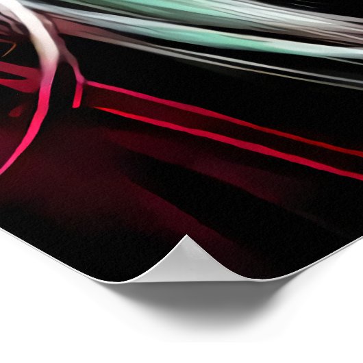 死んだゾンビの女性のポートレート | AI Art ポスター (角)