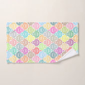 死んだダマスク織のお祝いのカラフルな砂糖のスカルのバスセット バスタオルセット (ハンドタオル)