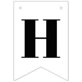 死んだダマスク織の黒く及び白いハッピーバースデーの旗 バンティングフラッグ (第2の旗)