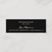 死んだダマスク織-カスタムで細い砂糖のスカルの名刺 スキニー名刺 (裏面)