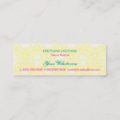 死んだダマスク織-カスタムで細い砂糖のスカルの名刺 スキニー名刺 (裏面)